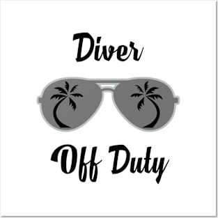 Off Duty Diver Funny Summer Vacation Posters and Art